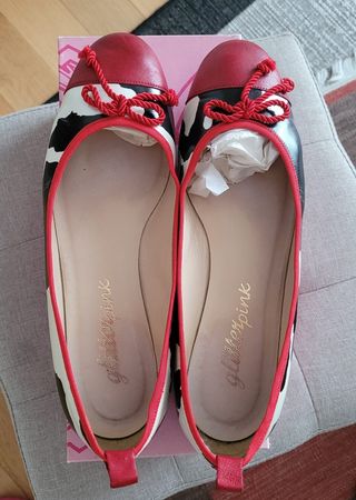 Ballerine glitter pink zebrate