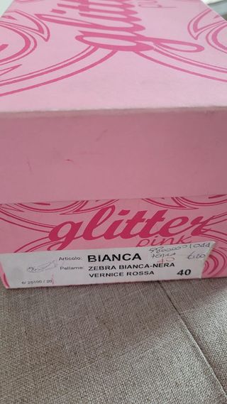Ballerine glitter pink zebrate