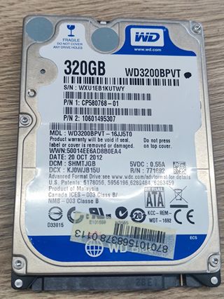 Disco duro HDD 2,5" 320Gb - Muchas unidades