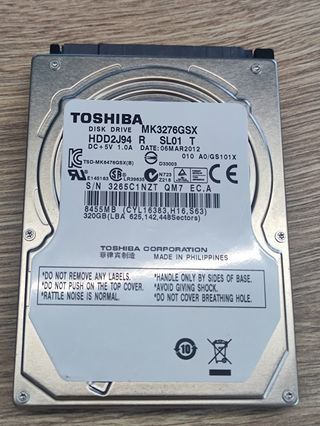 Disco duro HDD 2,5" 320Gb - Muchas unidades