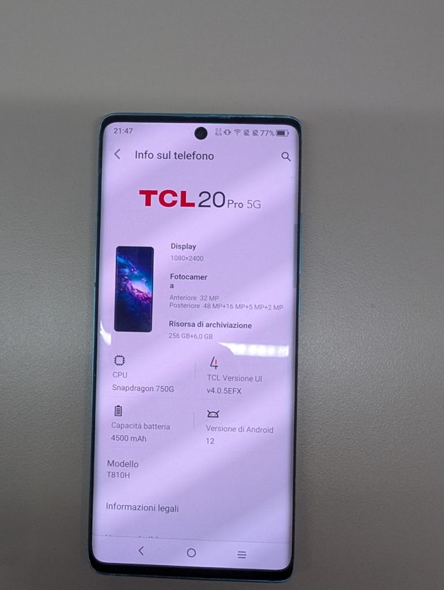Tcl 20 pro 5g tripla camera+ sd