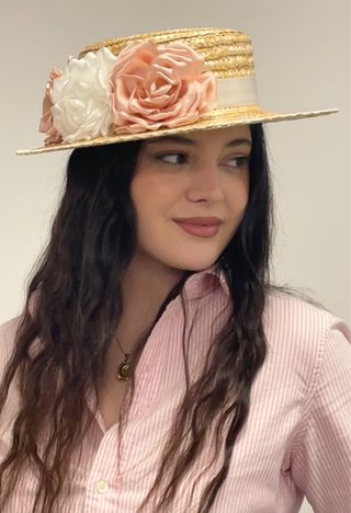 Sombrero de paja. Canotier. Ideal celebraciones.