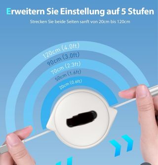 Cable de carga retráctil lote 2 unidades