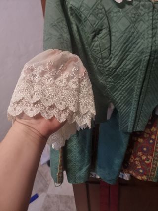 Traje valenciana verde huertana