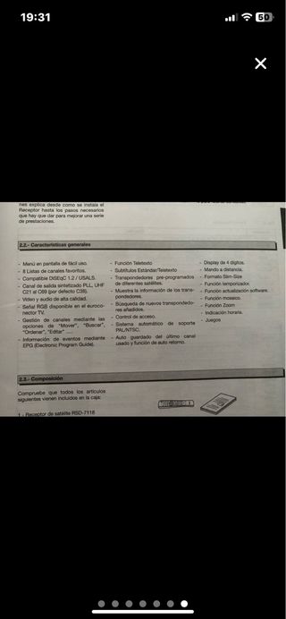 x Receptor satelite digital RSD71178 TELEVES