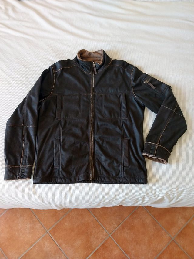 Giacchetto Blu Staff simil-pelle poliestere XL