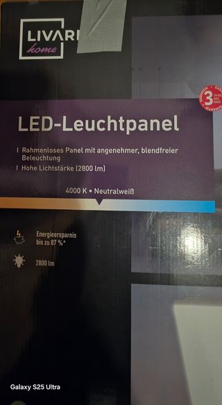 Panel de luz LDE sin marco