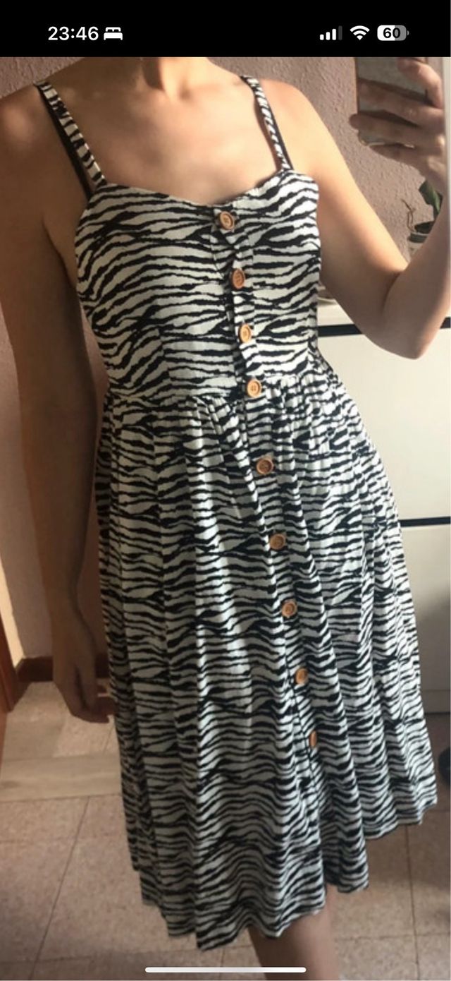 Vestido rayas blanco y negro