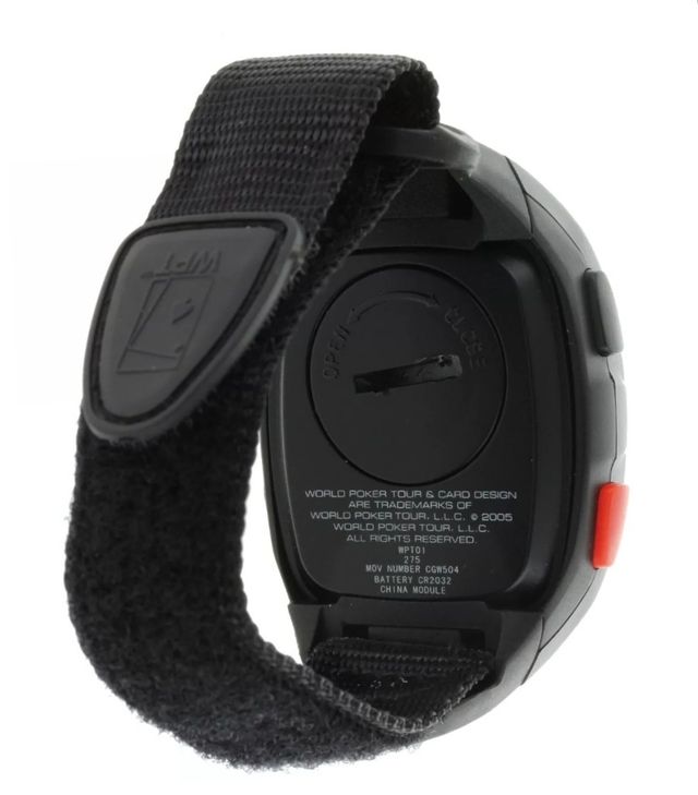 Reloj con juego de poker y baraja de cartas. Nuevo