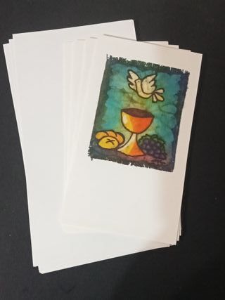 20 biglietti comunione con batik