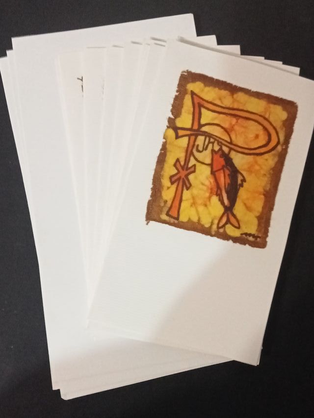 20 biglietti comunione con batik