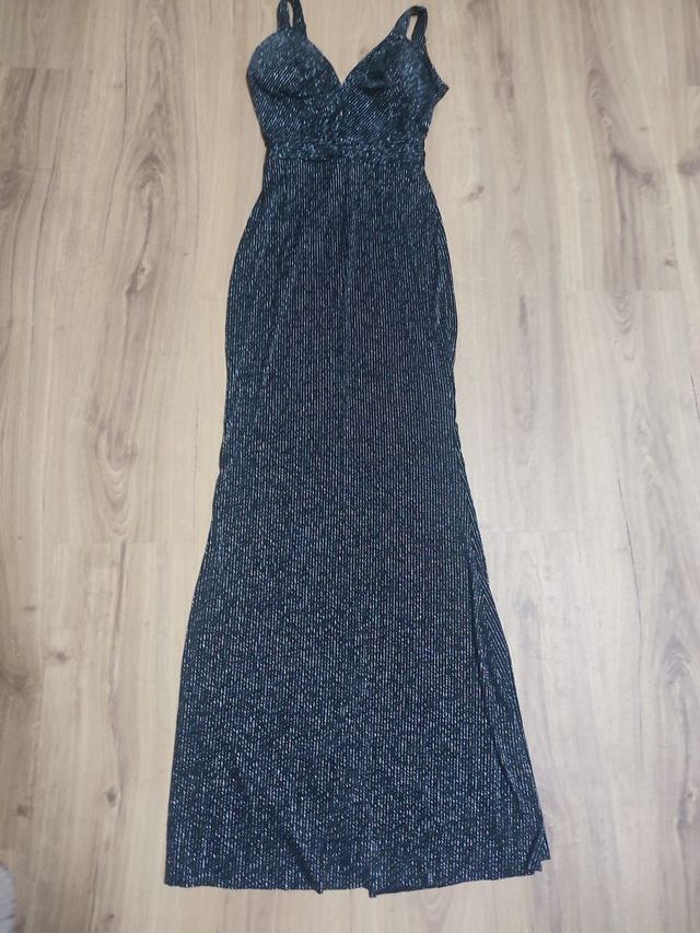 Vestido negro brillante talla única