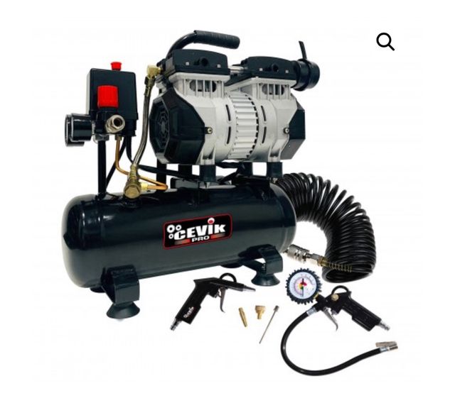 Compresor cevik 6lt silencioso  mas kit de aire