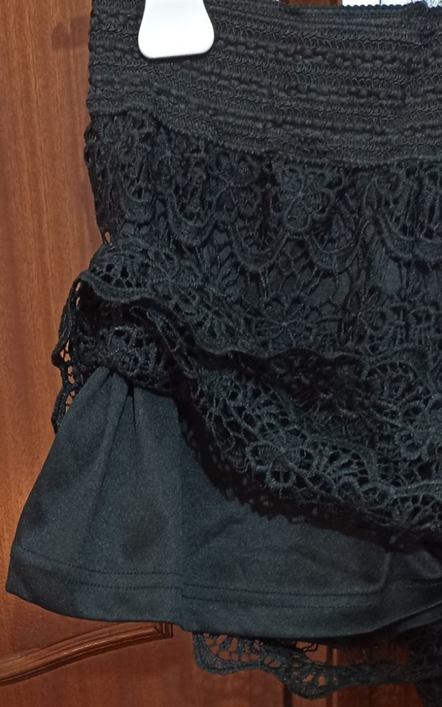 pantaloncini pizzo neri