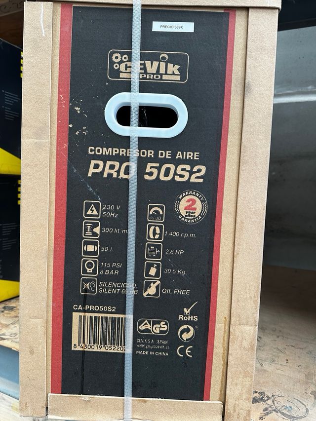 COMPRESOR DIRECTO 50L 2HP CEVIK PRO CAPRO52XS