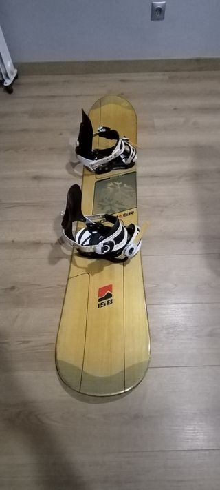 Tabla snow, fijaciones, y botas