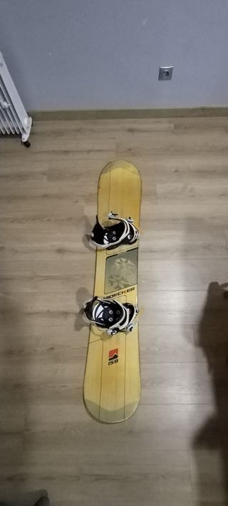 Tabla snow, fijaciones, y botas