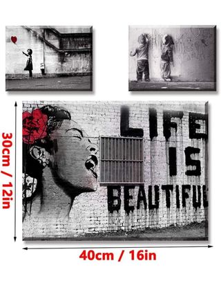 Se venden 3 cuadros de Banksy