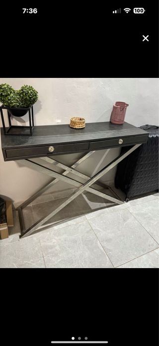 Recibidor polipiel gris