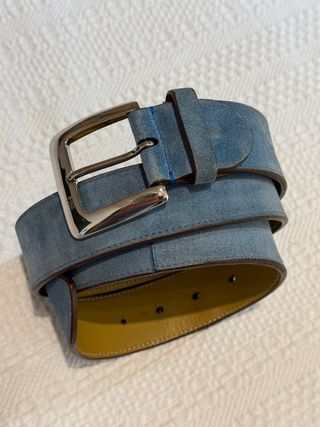 Cinturón de ante SUTOR MANTELLASSI azul claro