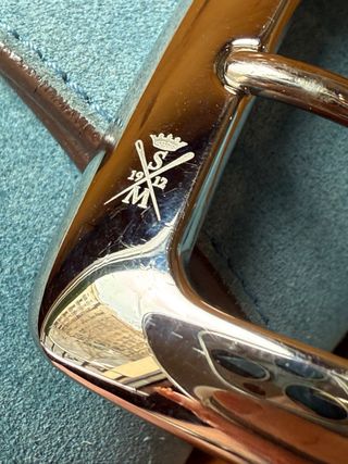 Cinturón de ante SUTOR MANTELLASSI azul claro