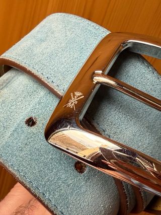 Cinturón de ante SUTOR MANTELLASSI azul claro