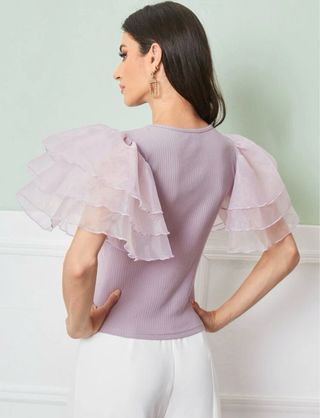 Top camisa a capas  elegante mujer 