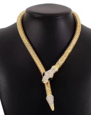 Collana donna serpente oro