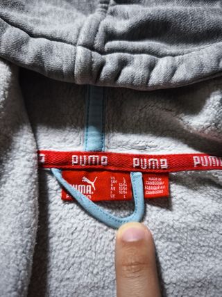 Chaqueta Puma Gris con cremallera