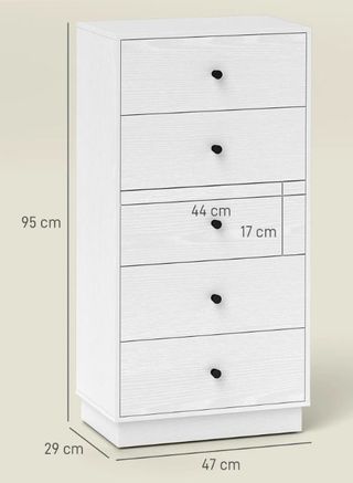 Cómoda estrecha 5 cajones NUEVA