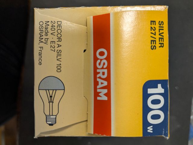 LAMPADINA OSRAM CUPOLA ARGENTO SPECCHIO