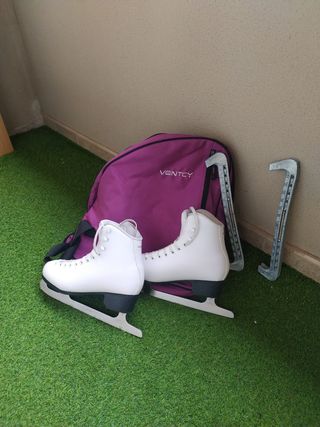 Patines sobre hielo +mochila