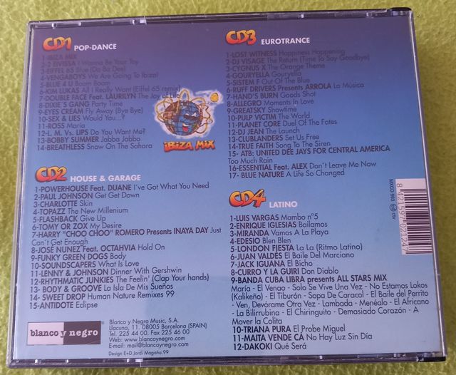 CD'S IBIZA MIX, IBIZA MIX 96, IBIZA MIX 97 Y  99