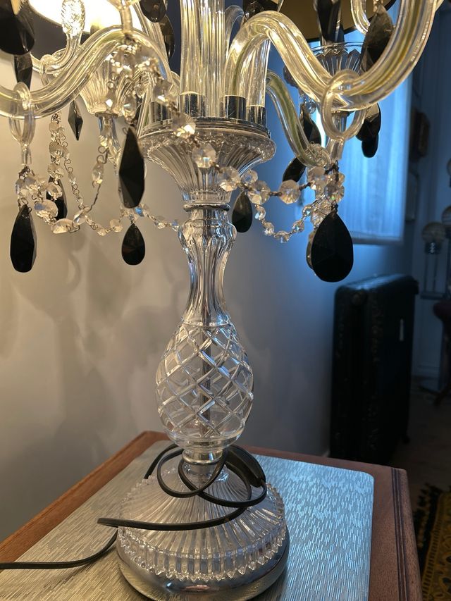 Lampara Candelabro Cristal de Bohemia