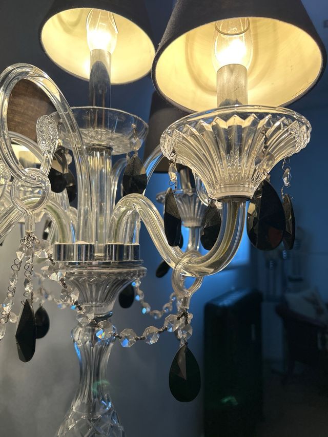 Lampara Candelabro Cristal de Bohemia