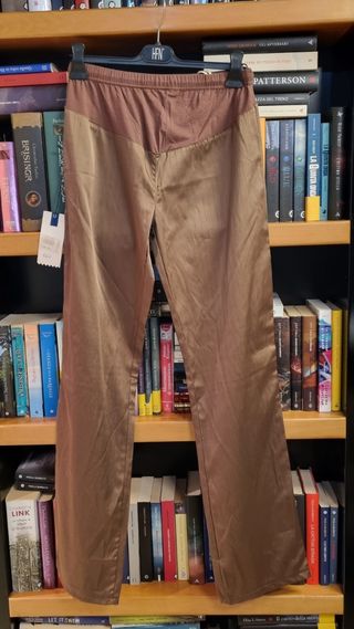 Pantaloni marroni premaman 97%cotone XL