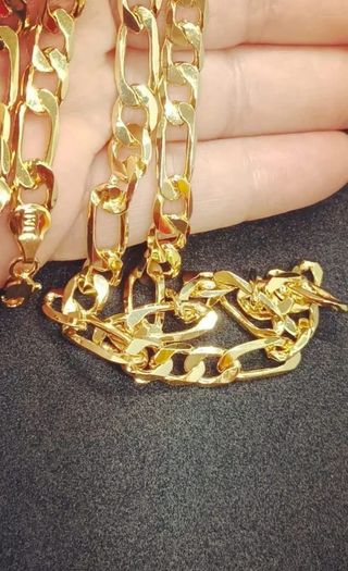 Cadena laminada en oro de 18k 