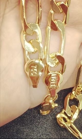 Cadena laminada en oro de 18k 