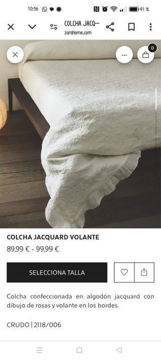 Colcha Zara Home