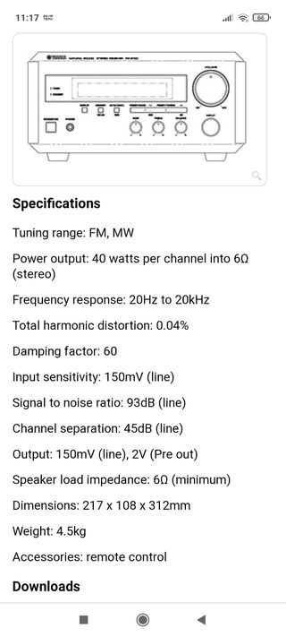 AMPLIFICADOR YAMAHA RX-E100