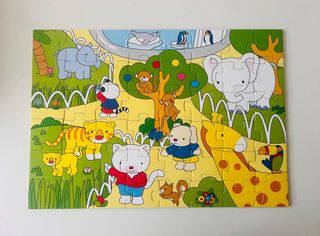 Doble puzzle el Zoo y el campo