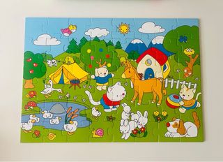 Doble puzzle el Zoo y el campo
