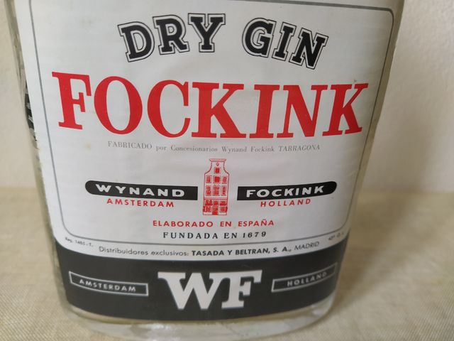 Botella antigua Dry Gin Fockink