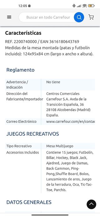 Mesa multijugador 15 en 1