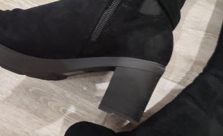 Botas altas negras mujer tacón medio