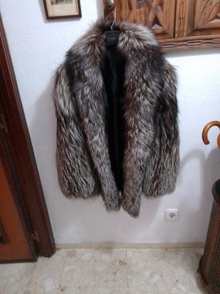 Chaqueton de zorro plateado 