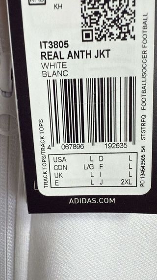 Chaqueta real Madrid adidas himno