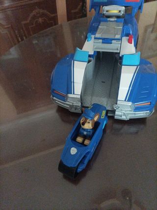 Coche PatrullaCanina luz sonido y discos