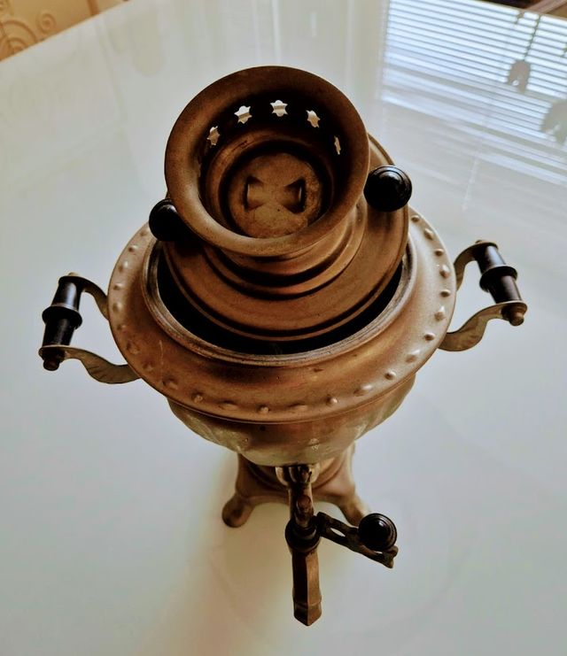 Samovar vintage - in peltro - elettrico