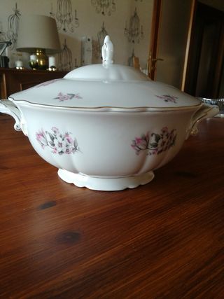 Zuppiera di porcellana vintage di Verano numerata